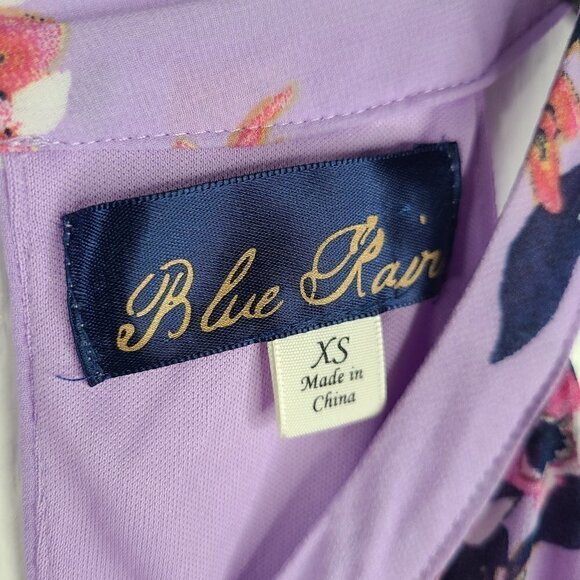 Blue Rain Lavender Purple Floral Halter MiDi Dress - Picture 6 of 7